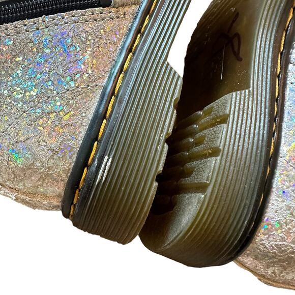 Dr. Martens | Kids Size 10 Youth Silver Cosmic Glitter - Picture 10 of 13